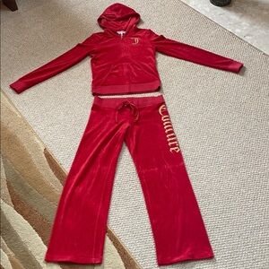Juicy couture, red velvet two piece